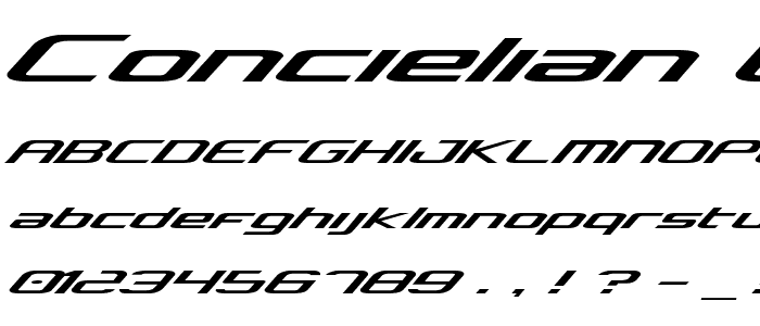 Concielian Expanded font